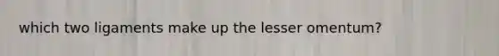 which two ligaments make up the lesser omentum?