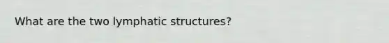 What are the two lymphatic structures?