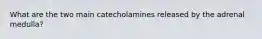 What are the two main catecholamines released by the adrenal medulla?