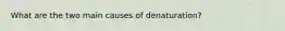 What are the two main causes of denaturation?