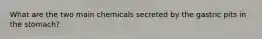 What are the two main chemicals secreted by the gastric pits in the stomach?