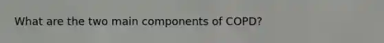 What are the two main components of COPD?