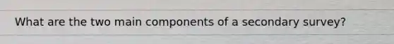 What are the two main components of a secondary survey?