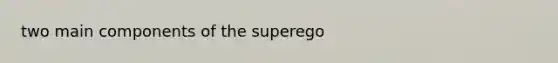 two main components of the superego