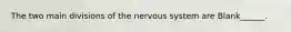 The two main divisions of the nervous system are Blank______.