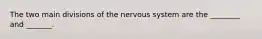 The two main divisions of the nervous system are the ________ and _______.