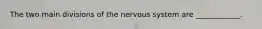 The two main divisions of the nervous system are ____________.