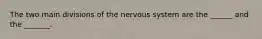 The two main divisions of the nervous system are the ______ and the _______.