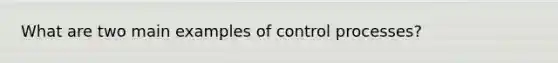 What are two main examples of control processes?