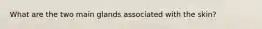 What are the two main glands associated with the skin?
