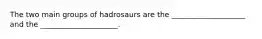 The two main groups of hadrosaurs are the ____________________ and the _____________________.