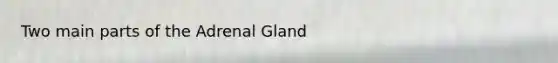 Two main parts of the Adrenal Gland