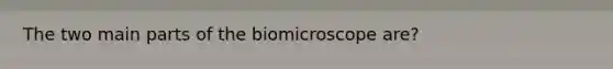 The two main parts of the biomicroscope are?