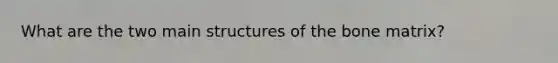 What are the two main structures of the bone matrix?