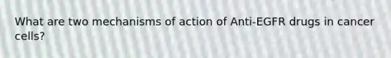 What are two mechanisms of action of Anti-EGFR drugs in cancer cells?