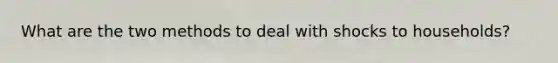 What are the two methods to deal with shocks to households?