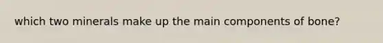 which two minerals make up the main components of bone?
