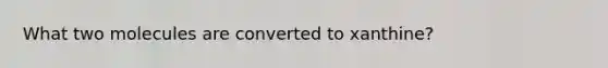 What two molecules are converted to xanthine?