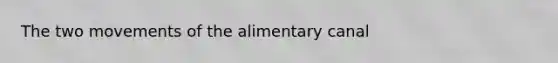 The two movements of the alimentary canal