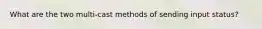 What are the two multi-cast methods of sending input status?