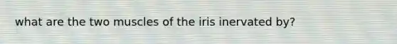 what are the two muscles of the iris inervated by?