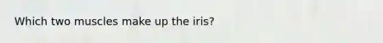 Which two muscles make up the iris?