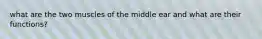 what are the two muscles of the middle ear and what are their functions?
