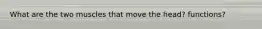 What are the two muscles that move the head? functions?