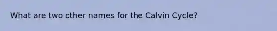 What are two other names for the Calvin Cycle?