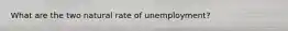 What are the two natural rate of unemployment?