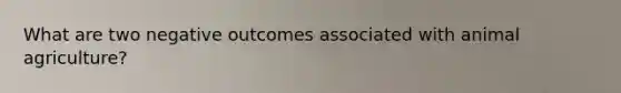 What are two negative outcomes associated with animal agriculture?