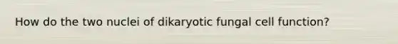 How do the two nuclei of dikaryotic fungal cell function?