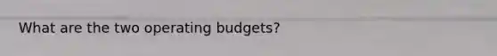 What are the two operating budgets?