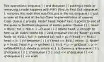 Two operations: enqueue ( ) and dequeue ( ) putting a node or removing a node happens with FIFO (First-In First-Out) dequeue( ): remorse the node that was first put in the list enqueue ( ): put a node at the end of the list Class implementation of queues Class Queue ( private: Node* head; Node* tail; // points to end of the quee to facilitate dequeue of nodes public: Queue ( ) { head = NULL; tail = NULL; ) ~Queue ( ) ( delete head; // enough to free up all nodes linked list ) void enqueue (int d)( Node* p=new Node (d, NULL); tail -> setNext (p); tail = p; if (head == NULL) head = p; ) int dequeue ( ) ( if (head == NULL) return -1; Node* p = head; head = p -> getNext ( ); int d = p -> getData( ); p -> setNext(NULL); delete p; return d; ) }; Queue q; q*enqueue ( 1 ); q*enqueue ( 2 ); q*enqueue ( 3 ); cout << q*dequeue ( ) << q*dequeue ( ) << endl;