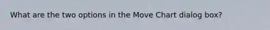 What are the two options in the Move Chart dialog box?