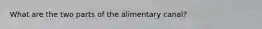 What are the two parts of the alimentary canal?