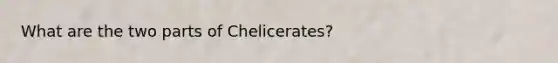 What are the two parts of Chelicerates?