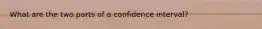 What are the two parts of a confidence interval?