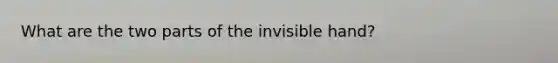 What are the two parts of the invisible hand?