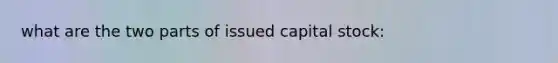 what are the two parts of issued capital stock: