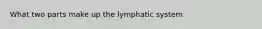 What two parts make up the lymphatic system