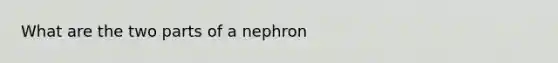 What are the two parts of a nephron