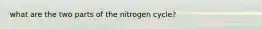 what are the two parts of the nitrogen cycle?