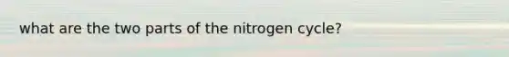 what are the two parts of the nitrogen cycle?