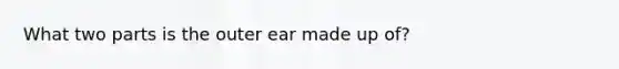 What two parts is the outer ear made up of?