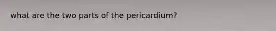 what are the two parts of the pericardium?