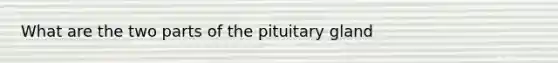 What are the two parts of the pituitary gland