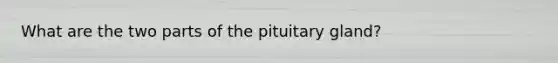 What are the two parts of the pituitary gland?