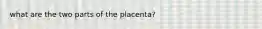 what are the two parts of the placenta?