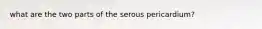 what are the two parts of the serous pericardium?